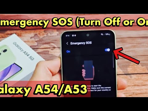 Galaxy A54/A53: How to Turn Emergency SOS (Safety &amp; Emergency) OFF &amp; ON