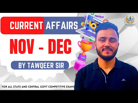 November December 2023 Current Affairs | By Tawqeer Sir | For JKSSB FAA SSC RRB