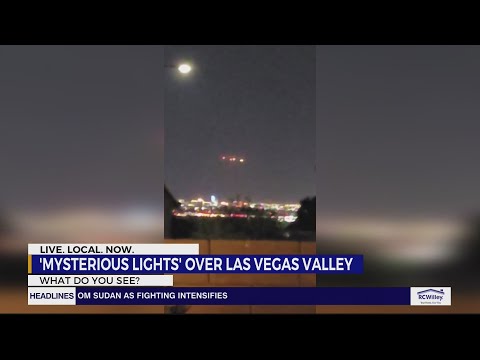 Viewer shares video of &#039;mysterious lights&#039; hovering in night sky over Las Vegas valley