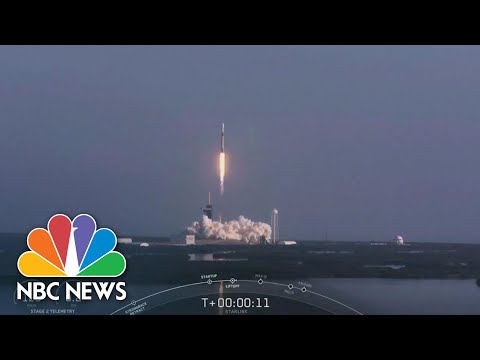 Watch The SpaceX Falcon 9 Rocket Launch Its 12th Starlink Mission | NBC News NOW