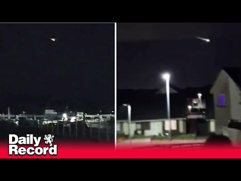 Giant &#039;meteor&#039; falls to earth as giant UFO fireball rockets across Ayrshire skies