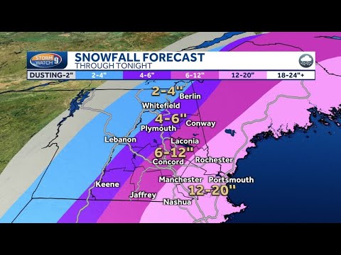 Video: Nor&#039;easter making for snowy, windy Saturday in New Hampshire