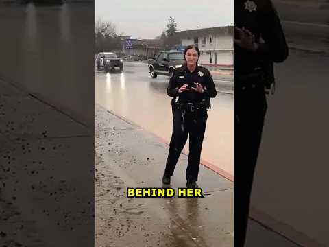 Hilarious Prank Soaks Reno Police Officer During Weather Safety Warning! 😂 #shorts