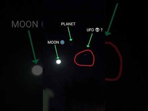 Debunking the Mystery: UFO and Strange Planet Star Near the Moon – A Camera Lens Reflection Unveiled