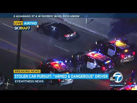 At least 2 in custody after lengthy, dangerous chase through Pico Union area