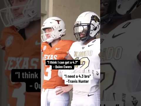 Travis Hunter &amp; Quinn Ewers talking about their 40 times 👀 (via @DB3_tip)