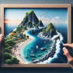 Generate a high-definition, realistic photograph featuring the scenario 'Preserving Views', which depicts a creative solution being implemented on a coastal island, where the focus is on conservation and sustainability while simultaneously preserving the naturally beautiful views.