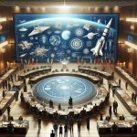 High-definition, lifelike image of a fictional nation unveiling its bold and ambitious vision for space exploration. The scene showcases a grand meeting room filled with various scientific professionals, all excitedly discussing a large blueprint that details the plans for future space missions, innovations and advancements. Brilliantly detailed diagrams, illustrations and models of spacecraft are scattered around the room, reflecting the nation's dedication to space exploration.