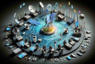 A high-definition, realistic image showcasing the impact of satellite spectrum consultations on telecommunications industry dynamics. The diagram should include the representation of satellite signals, consultation meetings of officials discussing relevant industry changes, surrounded by depictions of various types of communication devices like smartphones, satellite phones, routers. It should also portray the dynamics of the industry with arrows showing the direction of influence and gears showing the interlocking of different concepts.