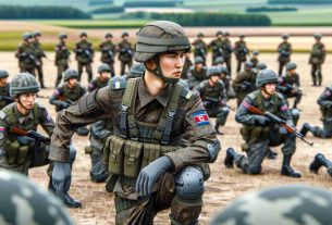 Realistic HD image of soldiers wearing North Korean military uniforms, deployed in a Russian landscape for joint military training. The image captures various activities such as strategic planning, drills practice, and physical training exercises. The soldiers should appear focused, disciplined, and ready for action. Variety in their ethnicity and gender reflects a contemporary military setting.