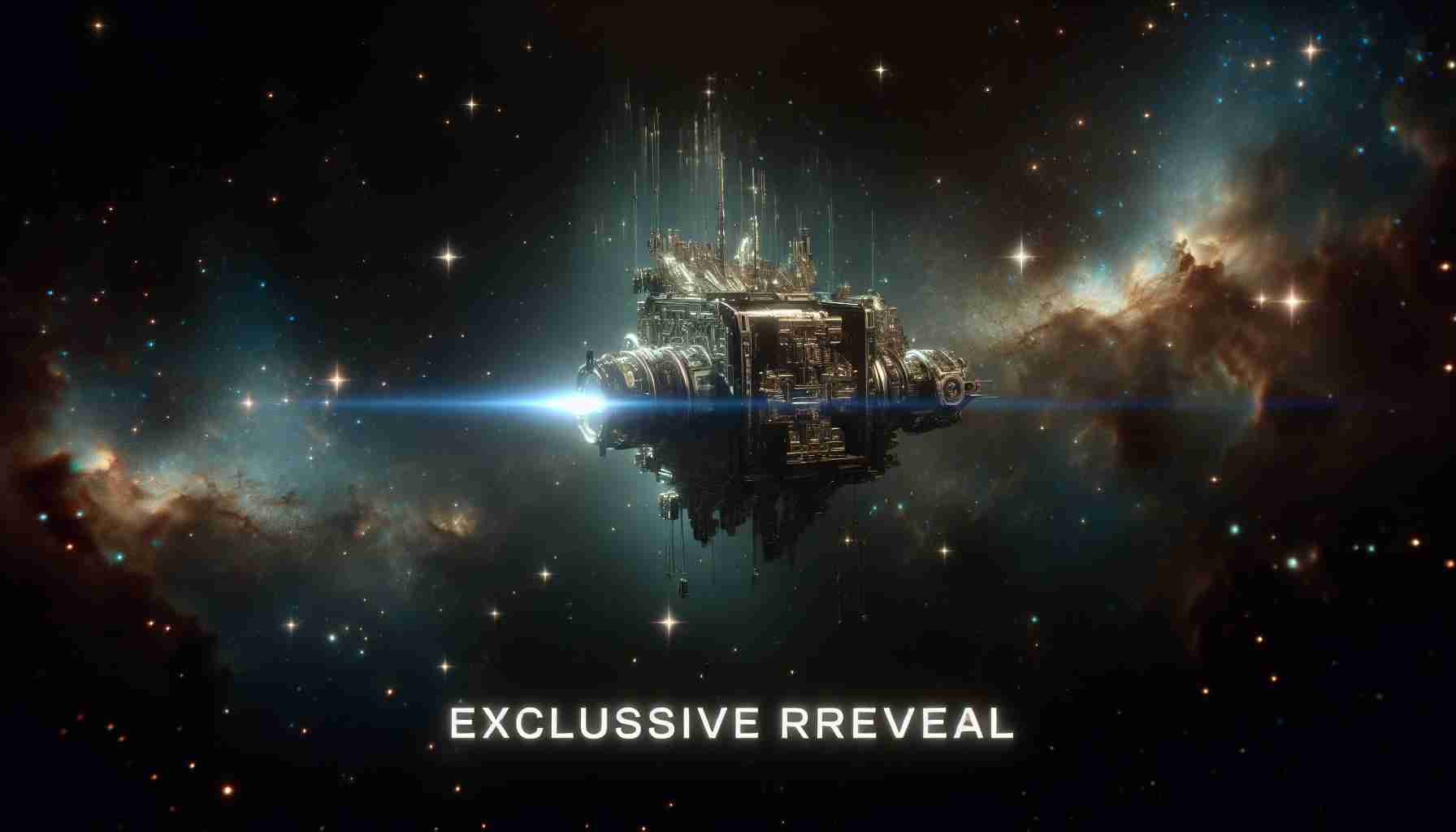 Generate an image of a realistic HD photo showcasing an exclusive reveal of a mysterious space mission. Picture a complex space module in a dark cosmos littered with sparkling stars and distant celestial bodies. Ensure the vehicle's design reveals cutting-edge technology and the overall tone of the image permeates a sensation of suspense and discovery.