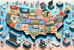 Generate a hyperrealistic, high-definition image displaying the concept of exploring alternative voting methods across different U.S. states. The image should visually represent a range of voting methods including electronic voting machines, paper ballots, mail-in voting, and early voting. Different geographical areas across the U.S. should be depicted (both urban and rural), along with distinct state boundaries to represent diversity in voting practices. Do not include any symbols or identifiers tied to specific political parties or individuals.