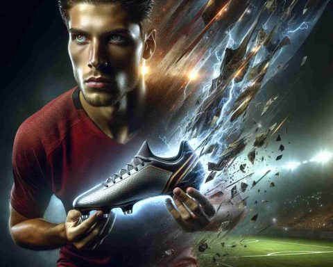 A realistic HD photo showcasing the revelation of a footballer's secret weapon, which may be a pair of specifically designed boots or a unique technique or training regimen that provides this player an edge in the game, depicted via a dramatic imagery.