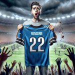 A realistic high-definition image illustrating a surprising turn of events in the career of a top-tier football player, emphasizing an unforeseen change in team affiliation. The image could display the athlete, emotion evident on their face, holding a jersey of the new team while standing in the middle of a lush football stadium filled with a mix of shocked and cheering audience. No specific football player, team or league is directly revealed or implied.