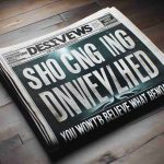 A high-definition, realistic image of a breaking news headline that reads, 'Shocking Discovery Unveiled: You Won't Believe What Lies Beneath' featured on a newspaper with dramatic typography.