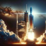 Generate a high-definition, realistic image of space exploration rockets, poised for launch and ready to soar through the sky.