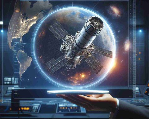 Visualize a high-definition, realistic image showcasing an innovative object or device relating to the future of space exploration from America. This could be a new spacecraft, satellite, or exploration equipment that signifies a significant leap forward in space technology.