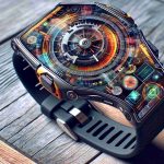 Generate a realistic high-definition image of an innovative new piece of wearable technology. This gadget should be visually impressive and suggest advanced capabilities, sparking a sense of disbelief about what it could possibly do.