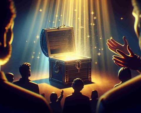 A high-definition, realistic image of a secret being revealed. This moment is characterized by a shocking discovery being unveiled. There's a box or chest, previously locked, now open, revealing its mystery. The atmosphere is tense, amazement registers on the faces of nearby observers. The scene is lit dramatically to highlight the awe-inspiring moment.