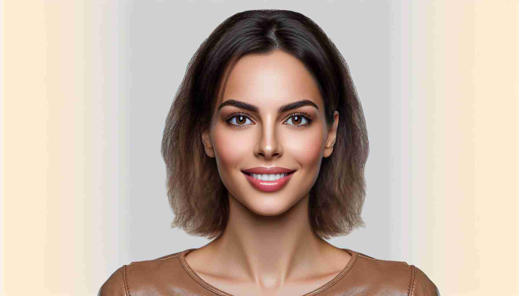 High-resolution photo with an emphasis on transformation, featuring a woman with features changed to an unrecognizable extent; the woman should have a medium build and a warm smile that is characteristic of a public figure but distinct enough to protect her anonymity.