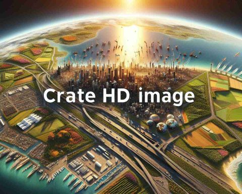 Create a detailed HD image capturing the essence of the year 2024 from an aerial perspective. It could encompass a fusion of rural and urban landscapes, transport networks, green spaces, dynamic oceanic views, and other key defining elements of our planet.