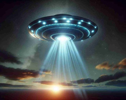 Create a highly detailed and realistic image portraying a mysterious unidentified object in the sky. The object should be engaging and instill a sense of wonder, prompting the viewer to question whether it is a UFO or something else entirely. Use dramatic lighting and atmospheric effects to heighten the sense of mystery and intrigue, making it difficult for the viewer to conclusively determine the nature of the enigmatic object.