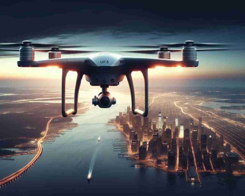 Generate a high-definition, realistic image of avant-garde unmanned aerial vehicles, colloquially known as drones, hovering in the clear skies of New Jersey. The scene should encapsulate the cutting-edge advancements in technology. The drones should exhibit a futuristic look that signifies a new era in technological evolution.